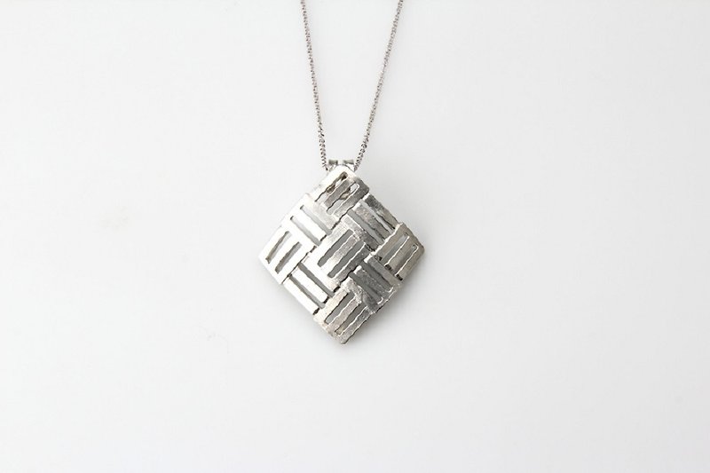 Tin Woven Necklace - Necklaces - Other Metals Silver