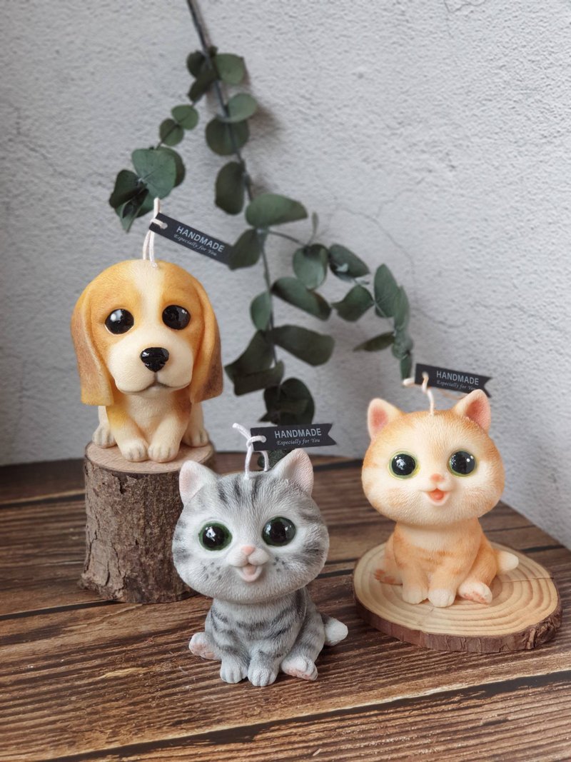 Cute cat and dog shape soy scented candle 280g | 15 fragrance options | birthday gift - น้ำหอม - ขี้ผึ้ง 