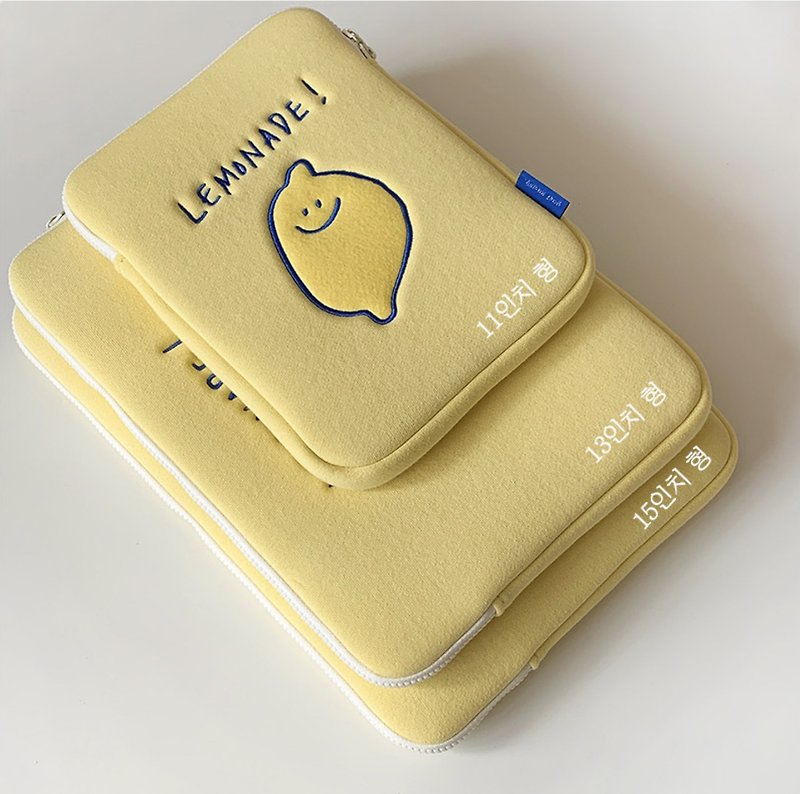 [In stock] Lemonade Pouch 11/12.9/13/15-inch tablet protective case - กระเป๋าแล็ปท็อป - ผ้าฝ้าย/ผ้าลินิน สีเหลือง