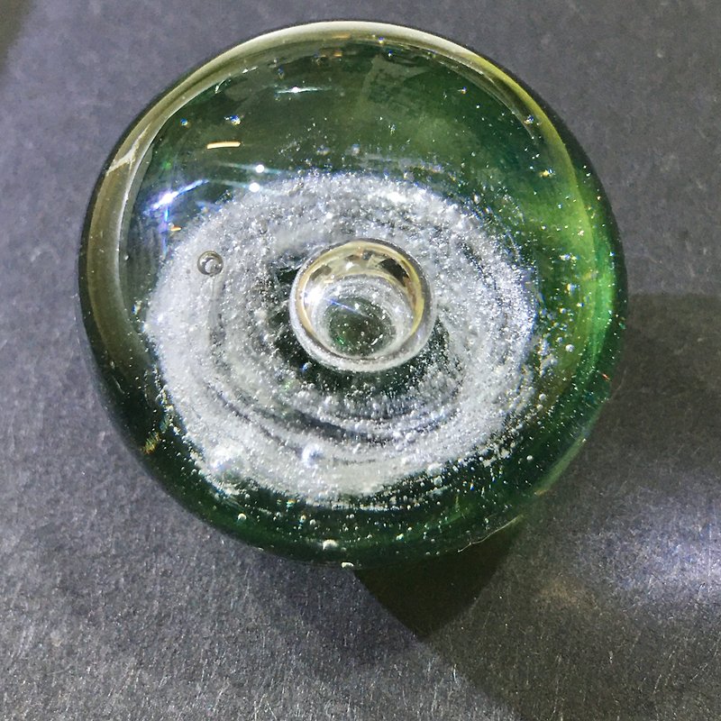 Pet ashes glass custom universe series with wooden base - อื่นๆ - กระจกลาย สีเขียว