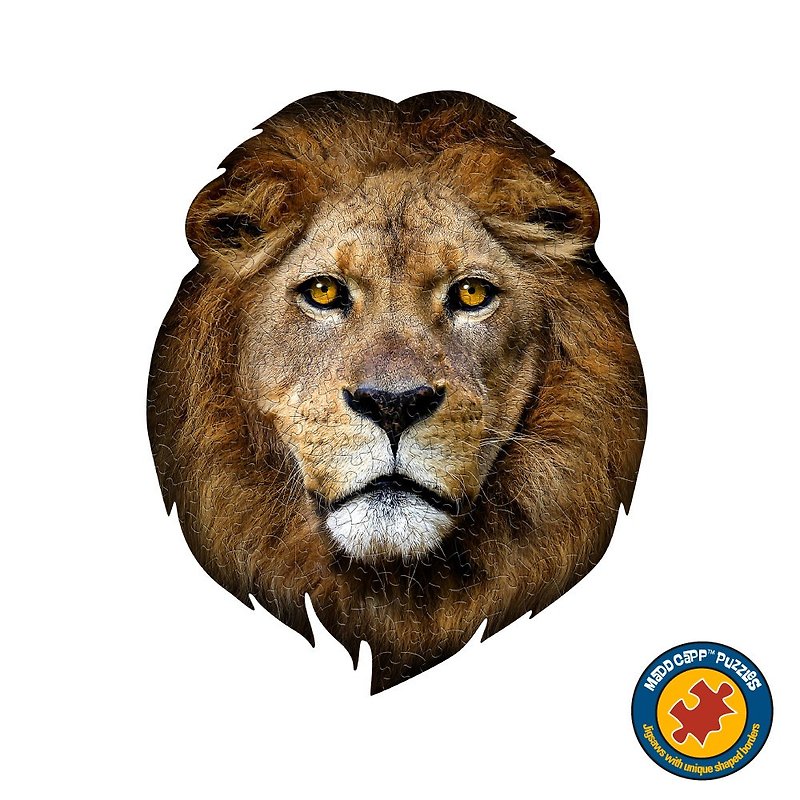 I AM 動物拼圖, 我是獅子, 300 系列 | 極限逼真動物 - 拼圖 - 紙 橘色