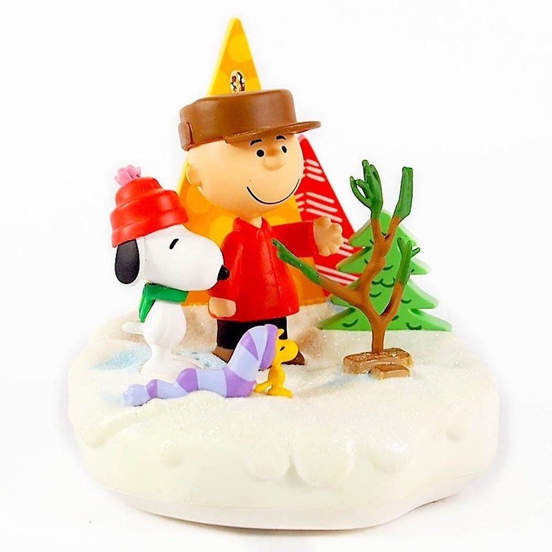 Snoopy吊飾-查理布朗的聖誕樹【Hallmark-Peanuts史奴比 吊飾】 - 公仔模型 - 其他材質 紅色