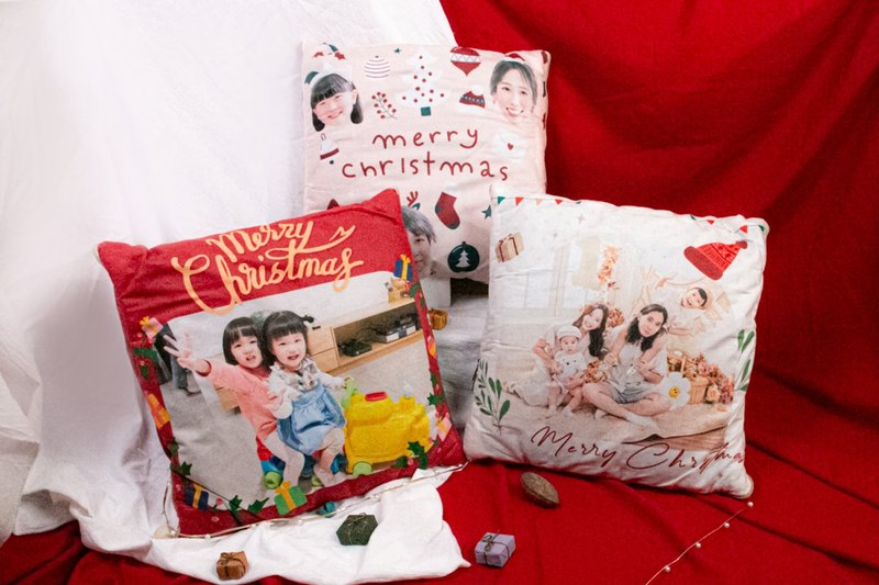 Customized Christmas 2-in-1 pillow blanket - ผ้าห่ม - ผ้าฝ้าย/ผ้าลินิน 