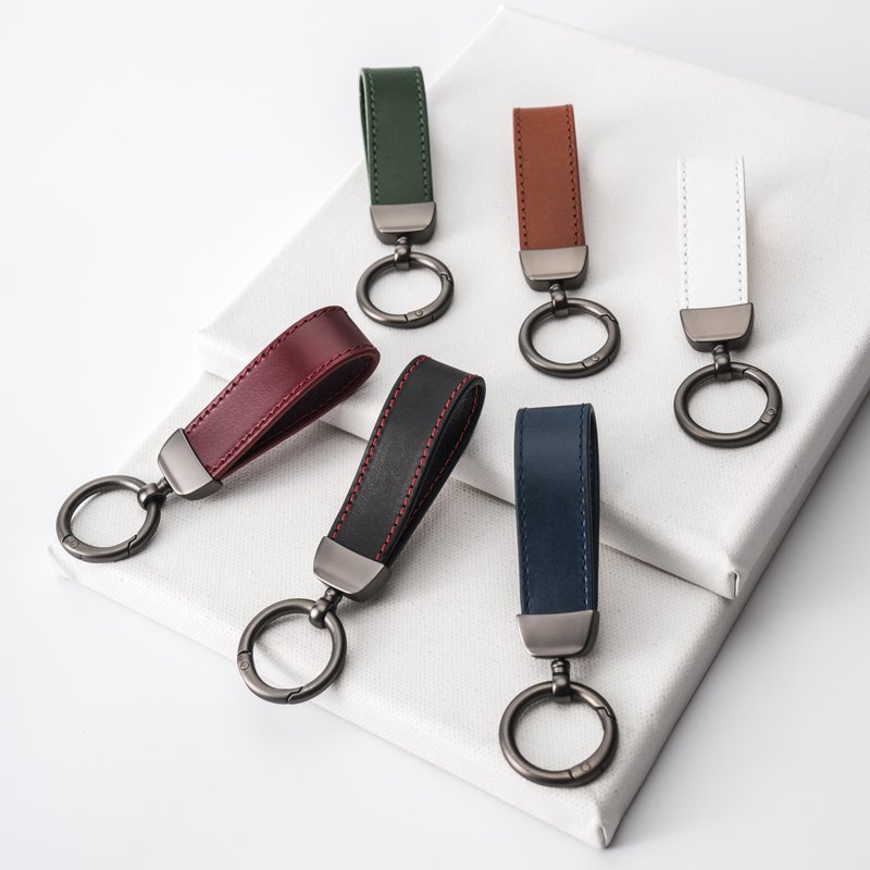 Special cowhide key ring for key leather case. Cowhide key ring. Suede braided key ring. Key leather case. - Keychains - Genuine Leather 