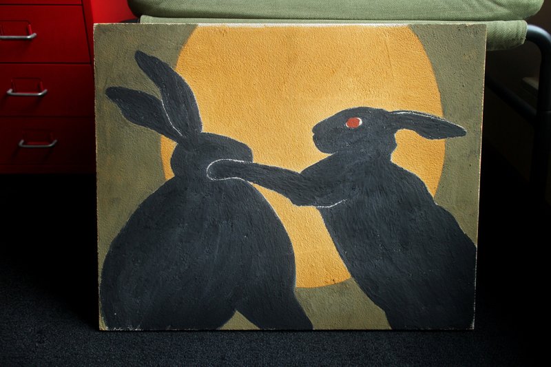 打架的黑兔子之二 - 其他 - 其他材質 