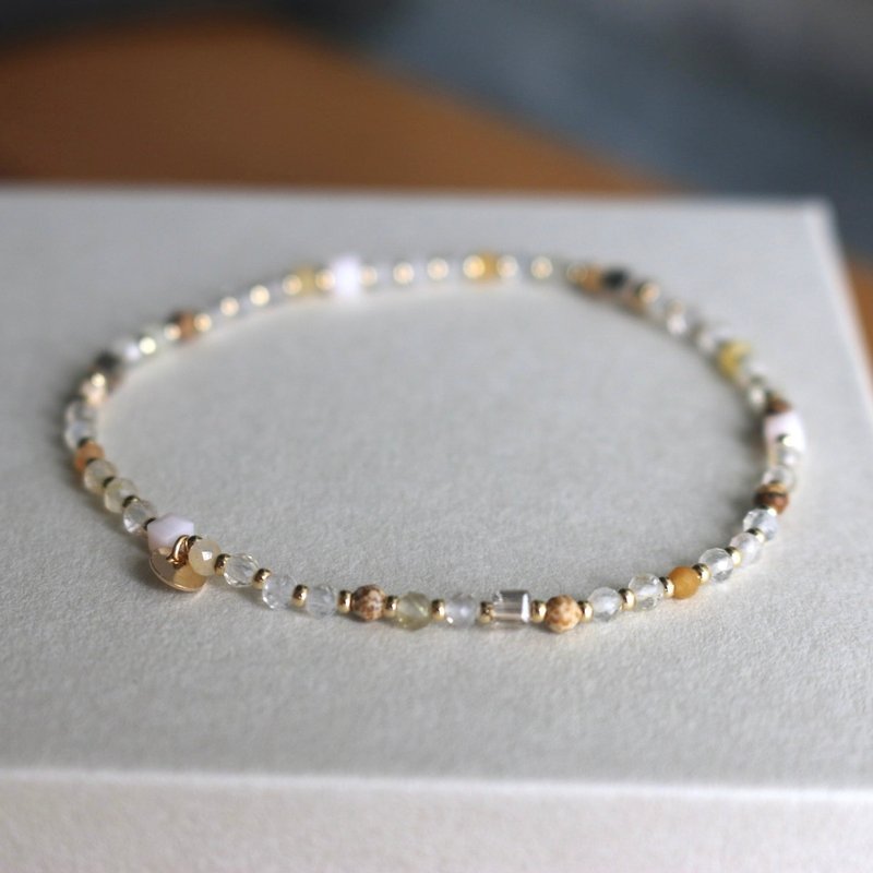 Bracelet November birthstone citrine brings wealth natural stone - good news - - Bracelets - Semi-Precious Stones Yellow