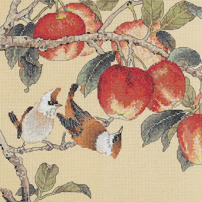 【Apple Tree】Chinese Art - Cross Stitch Kit | Xiu Crafts - เย็บปัก/ถักทอ/ใยขนแกะ - งานปัก หลากหลายสี