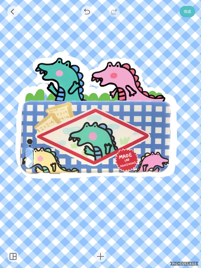 Twelve dinosaurs going on a picnic phone case - Phone Cases - Plastic 