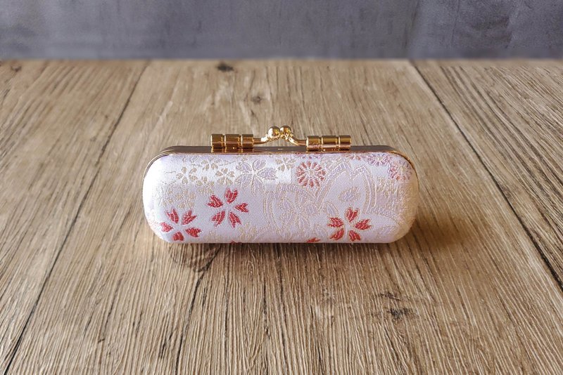 Sakura Cheongsam Gold Stamp Box Single Seal Box Storage Box Gift - Storage - Other Metals 