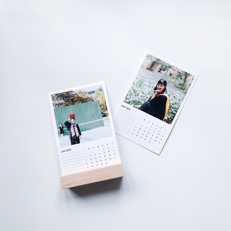 2022 Calendar customize photos postcard size - 年曆/桌曆 - 紙 白色