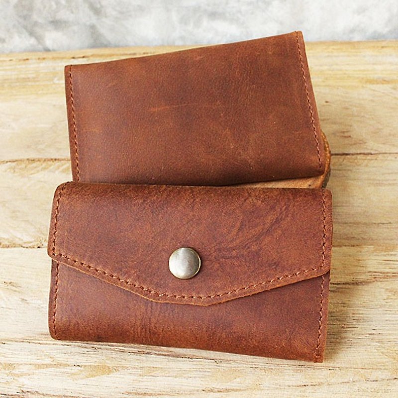 Key Case - H2 (Light Brown / Tan) / Key Holder / Key Ring / Key Bag (Genuine Cow Leather) - Keychains - Genuine Leather 
