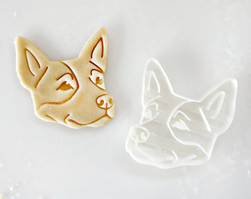 Australian Cattle Dog Cookie Cutter / Blue Heeler / Dog portrait / 3D printed - อื่นๆ - พลาสติก 