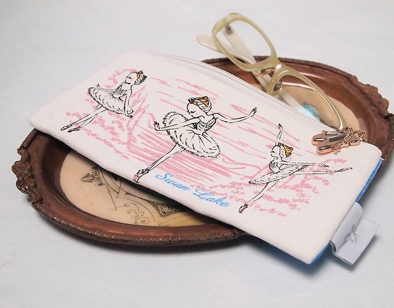 Yizhi Ballet | Swan Lake Ballet Pencil Case - กล่องดินสอ/ถุงดินสอ - ผ้าฝ้าย/ผ้าลินิน หลากหลายสี