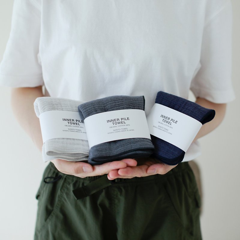 日本製 INNER PILE 100% 有機棉 手帕 擦手巾 by SHINTO TOWEL - 毛巾/浴巾 - 棉．麻 多色