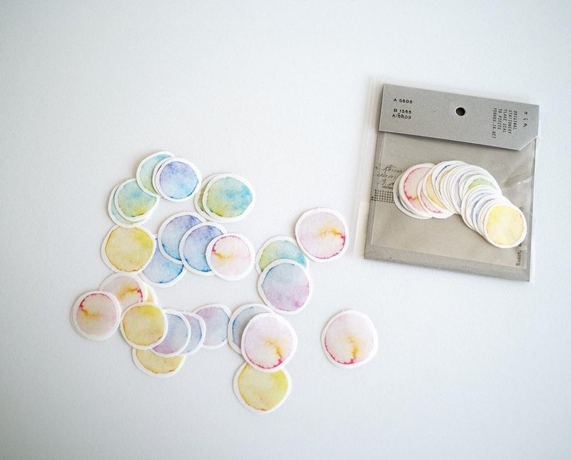 YOHAKU Styling Sticker F-003 Pocket Material Pocket Book Handmade Japanese Stationery - Stickers - Paper Multicolor
