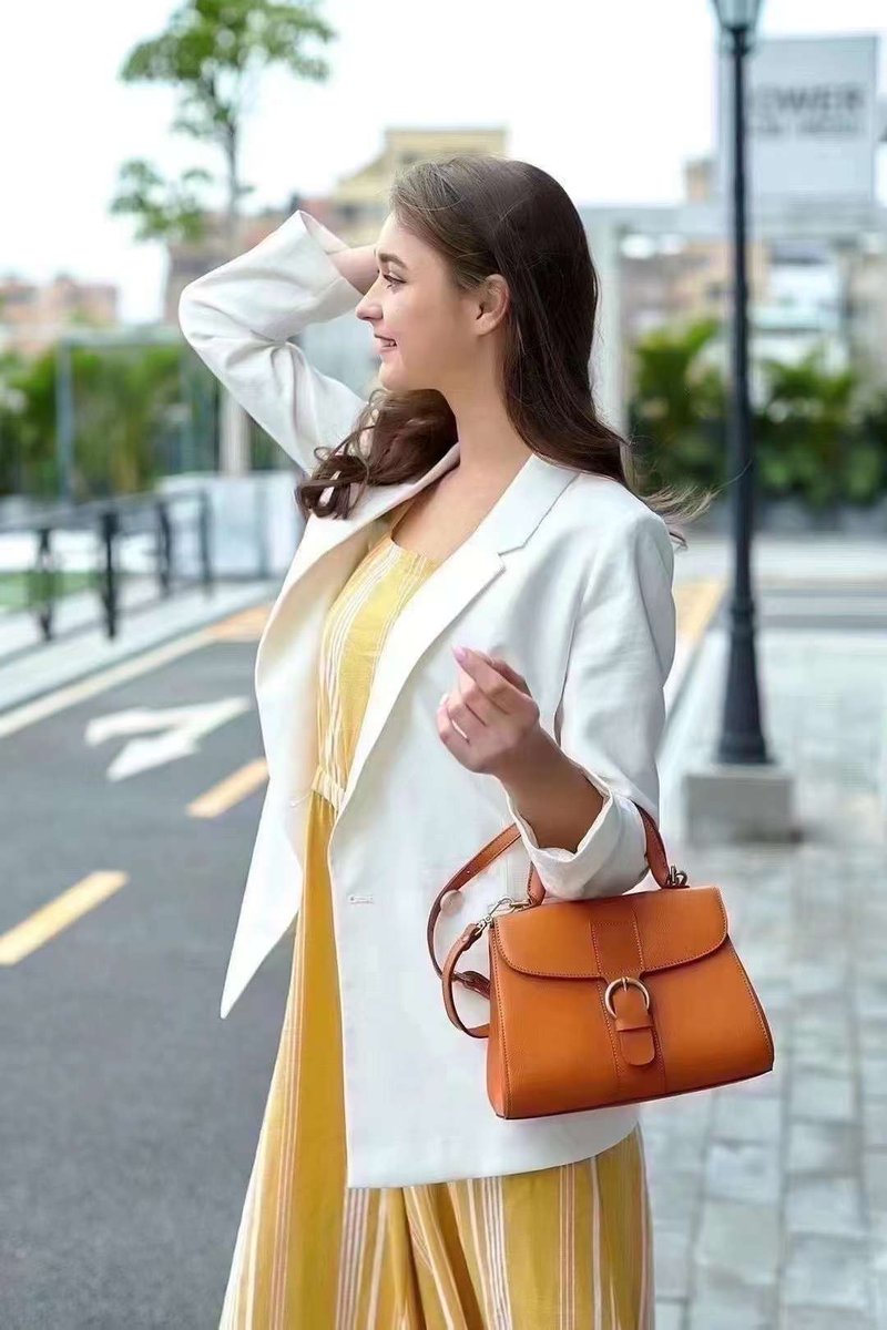 【歲末 7 折】復古手做多夾層真皮斜背包 / 女士手提單肩側背包 - 側背包/斜孭袋 - 真皮 