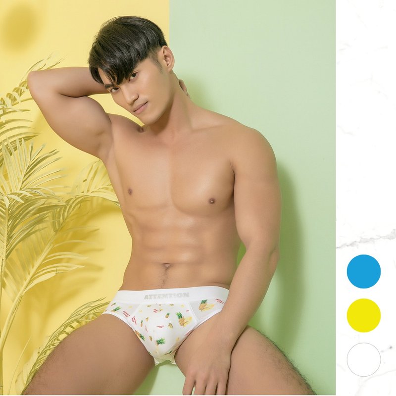 AttentionWear台灣好味三角內褲【鳳梨酥】│ATTENTION 伴手禮 - 男內衣褲 - 聚酯纖維 白色