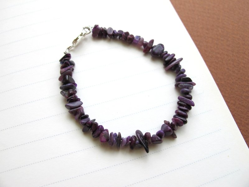 [Cure stone] Shu 徕 徕 x x x 925 Silver - Hand-created natural stone series - Bracelets - Crystal Purple
