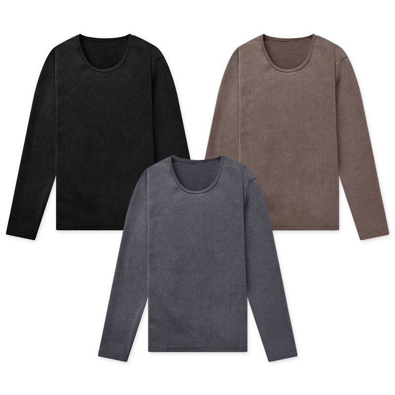 グラフェンテクノロジー保温インナー クルーネック無地 急速発熱【ONEDERワンダー】 - 部屋着・寝巻き - ポリエステル 