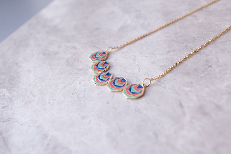 Sugar color hand-made style necklace - Necklaces - Enamel Multicolor