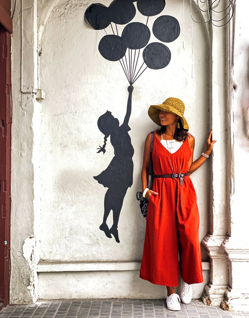 Orange Overall, Burnt Orange Overall, Summer Overall, Cotton Overall, Jumpsuit - 吊帶褲/連身褲 - 其他材質 