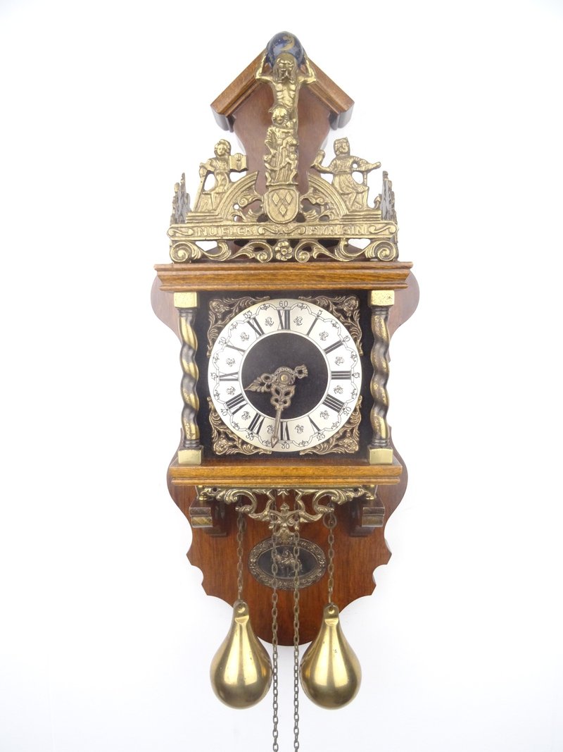 Zaanse Dutch Wall Clock Vintage Antique 8 day (Warmink WUBA Junghans Era) - Clocks - Wood Brown