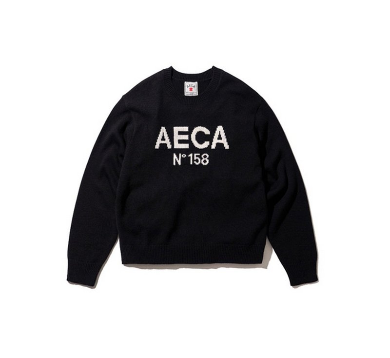AECA Big Logo Wool Knit針織毛衣 - 帽子 - 其他材質 黑色