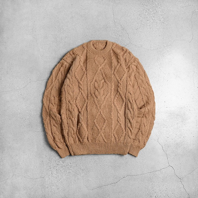 Irish fisherman sweater - Men's Sweaters - Wool Orange