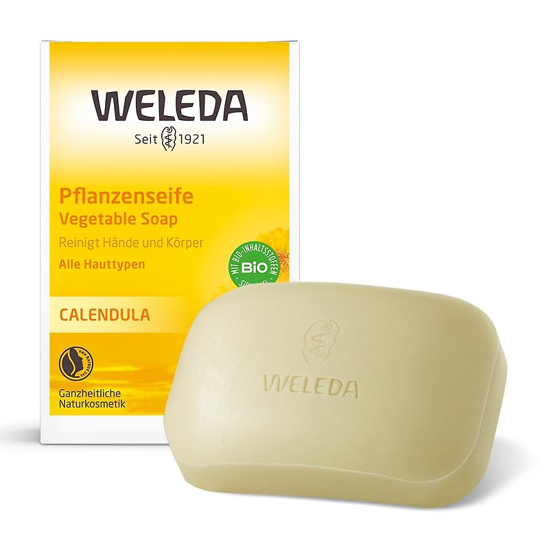 Natural herbal fragrance [WELEDA] Calendula Baby Soap - สบู่ - วัสดุอื่นๆ สีส้ม