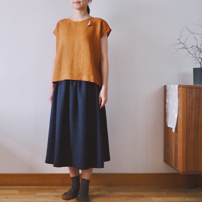 Lithuanian 100% linen skirt - กระโปรง - ผ้าฝ้าย/ผ้าลินิน 
