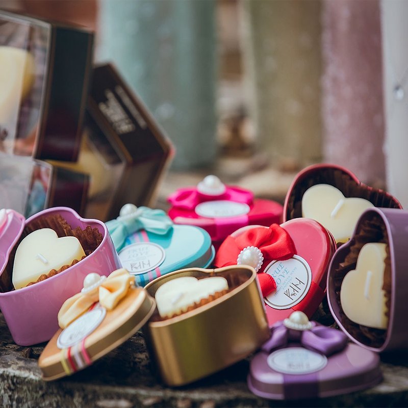 結婚式の小さなものロマンチックなハート型のチョコレートの香りのキャンドル6の合計 - キャンドル・燭台 - 蝋 