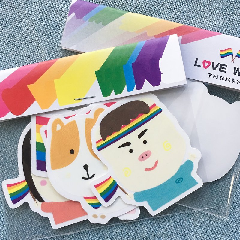 LOVE WINS Rainbow Sticker Pack - Stickers - Paper Multicolor