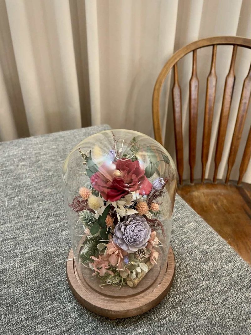 玻璃花罩【秋冬氛圍】玻璃花盅 升遷 生日 開幕 新居  聖誕花禮 - 乾燥花/永生花 - 植物．花 