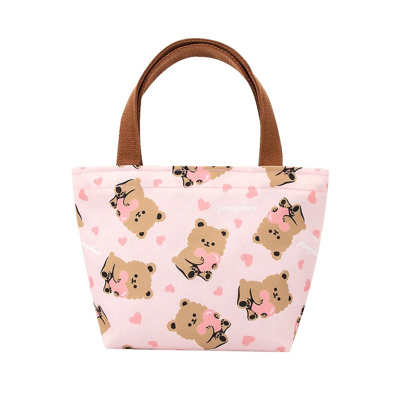 Children's Water-Repellent Lunch Bag with Care Bears, Handmade in Taiwan - Handbags & Totes - Waterproof Material Pink