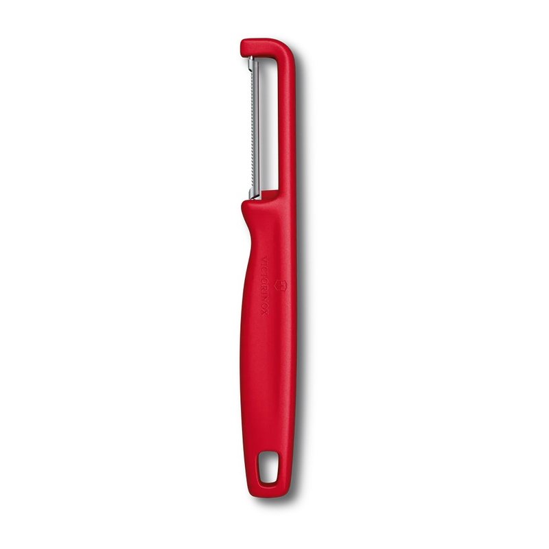 VICTORINOX 瑞士維氏 IOTA系列 直式鋸齒形削皮器/紅 6.0943.1 - 廚具 - 不鏽鋼 紅色
