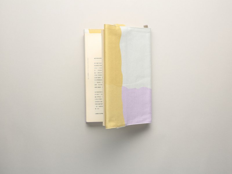 18K book jacket/waterproof paint/yellow purple (W17×H23 cm) - สมุดบันทึก/สมุดปฏิทิน - ผ้าฝ้าย/ผ้าลินิน สีม่วง