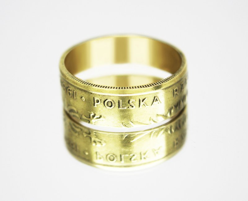 Poland Coin Ring 5 zloty 1986 coin rings for men coin rings for women - 戒指 - 其他金屬 