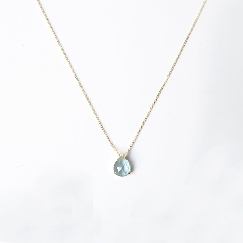 sowi - Fancy Cut | 10K Blue Stone Necklace spot-print product - Necklaces - Gemstone Blue