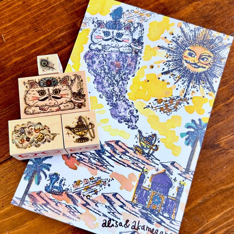 【Pinkoi限定商品】理不尽な魔神たちプチセット - 印章/印台 - 木頭 