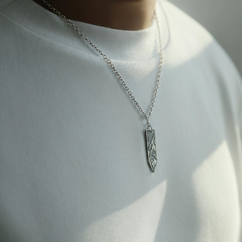 復古黑銀【STORY 故事】999純銀/項鍊吊墜/銀黏土 - 項鍊 - 純銀 銀色