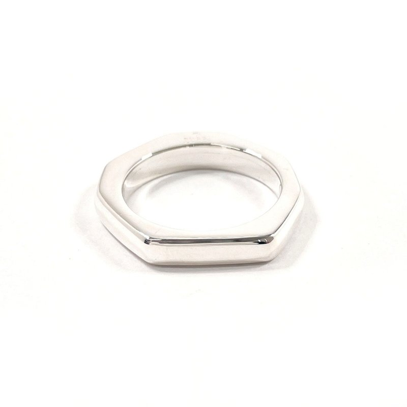 【日本直送 中古美品】10号 グッチ GUCCI リング・指輪 ナットリング ヘキサゴン 六角形 シルバー925 アクセサリー 新品仕上げ済み - 戒指 - 純銀 銀色