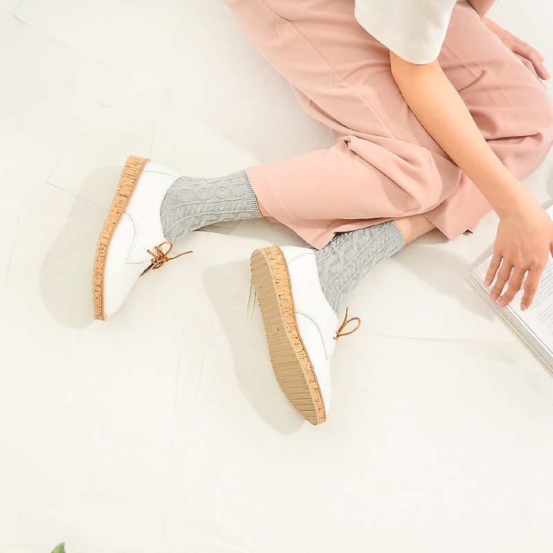 Exclusive order - Macypang - รองเท้าลำลองผู้หญิง - หนังแท้ ขาว