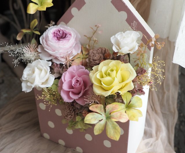 手作りの花]-永遠の命のメールボックス、フラワーギフト、誕生日プレゼント、家の装飾、木製の手作り - ショップ To Heart Flora u0026 Gift  ドライフラワー・ブーケ - Pinkoi