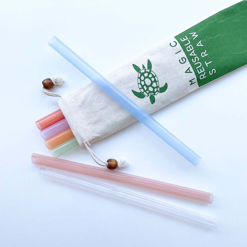 【Meggie Straw x 21.5cm】 Single thick straw • Suitable for large cups of hand shake