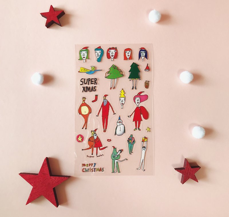 ☃ Ma Caron toe Christmas Day 1 | Christmas stickers - สติกเกอร์ - กระดาษ หลากหลายสี