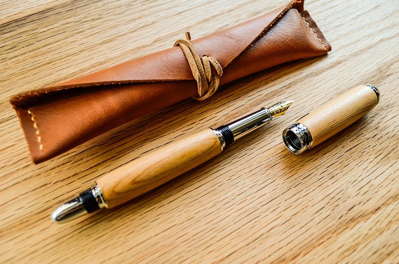 [Customized gift] Taiwan cypress-handmade fountain pen│ gift│ personal use│ graduation gift - Fountain Pens - Wood Brown