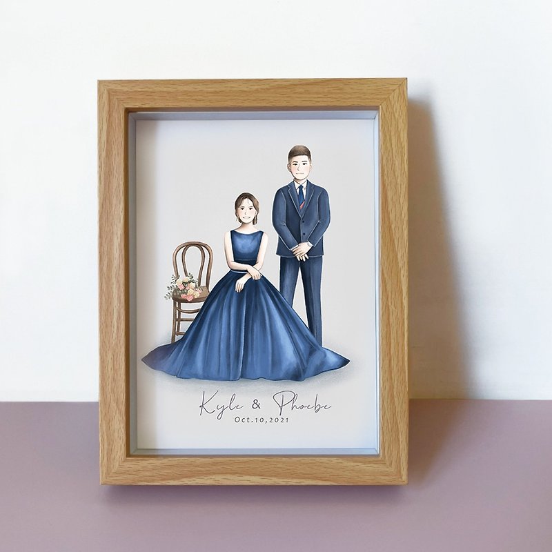 Add-on products | 8-inch textured photo frame | including output illustrations | - กรอบรูป - ไม้ 