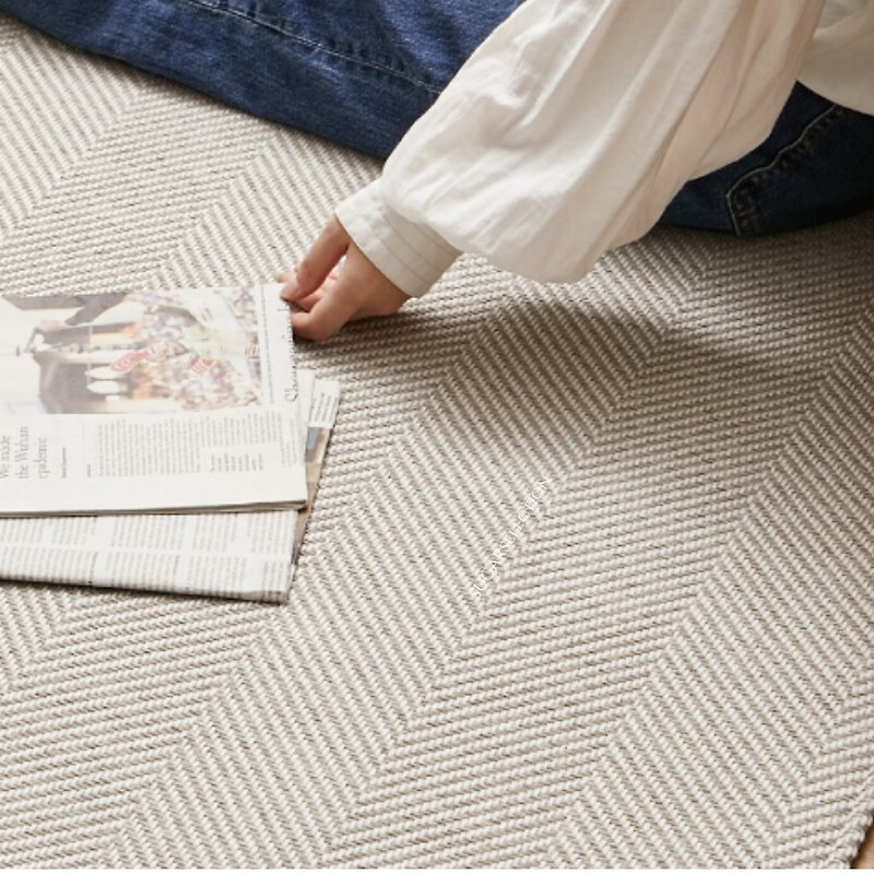 Japanese simple carpet-4 colors/floor mat/soft furnishing/home decoration/living room carpet/girlfriend gift - Rugs & Floor Mats - Polyester 