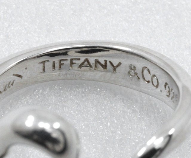 ●SALE★【ティファニー】オープンハート　リング　９号　1878 ティファニー オープンハート リング 指輪 ティファニー 9号 18