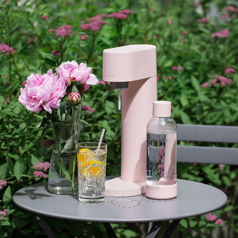 Finland [mysoda] Woody Wooden Sparkling Water Machine-Sakura Blowing Powder - Kitchen Appliances - Eco-Friendly Materials Pink